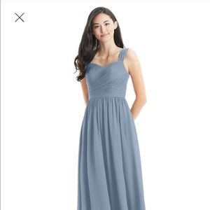 Azazie Zapheira in Dusty Blue (bridesmaid dress)